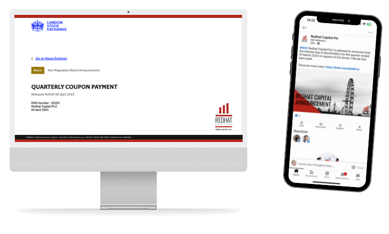 Redhat Capital PLC - Fixed Income Bonds - London - Mayfair